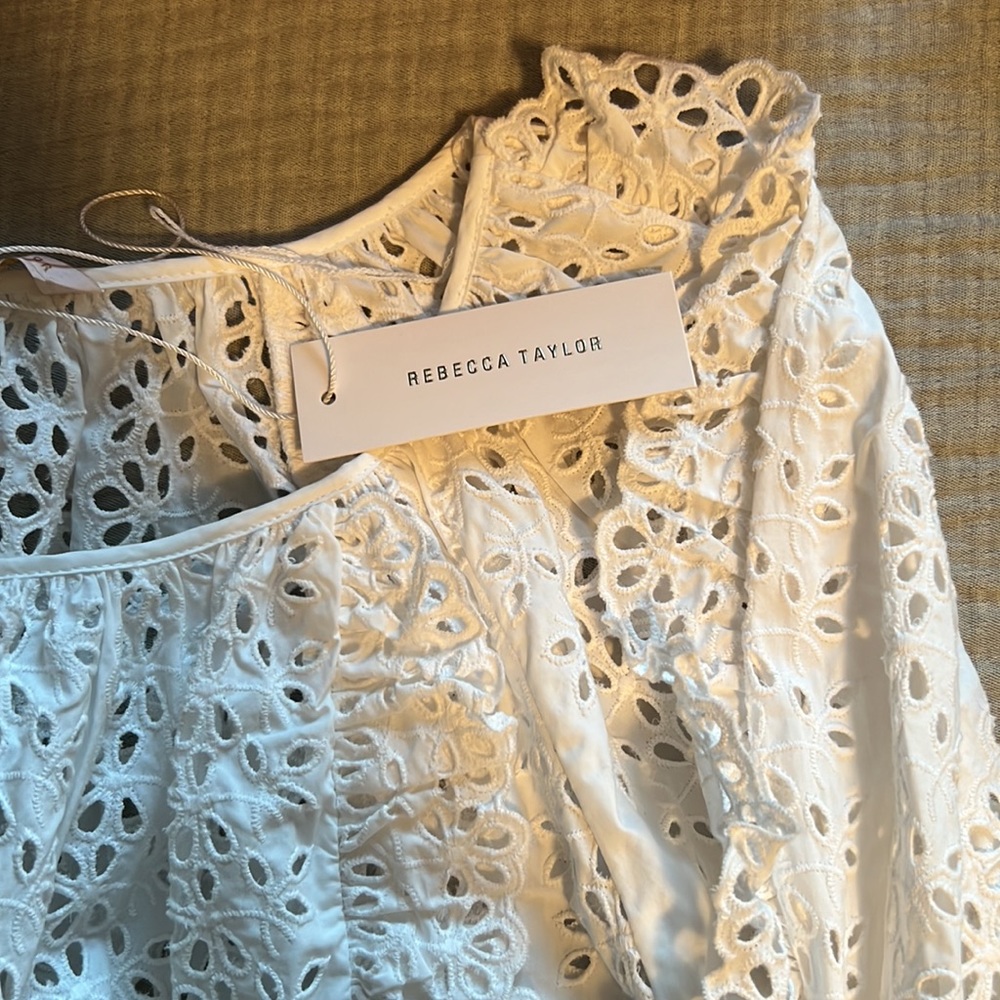 REBECCA TAYLOR KARINA RUFFLE TOP - Picture 3 of 4